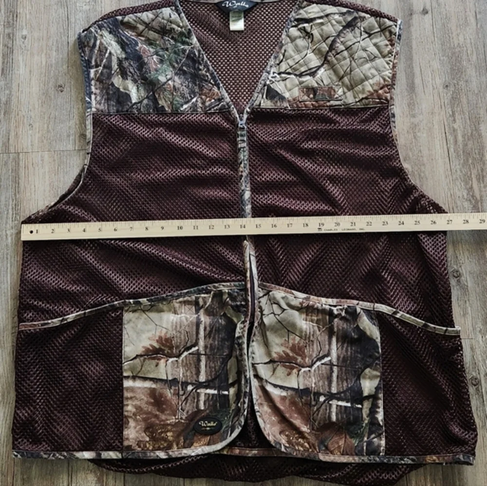 Walls Camo Mens Hunting Mesh Vest Zip Pockets‎ Size XL/2XL Regular